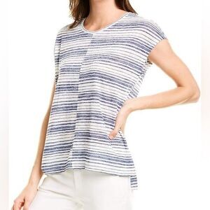 Vince Camuto Womens Misaligned Pullover Blouse